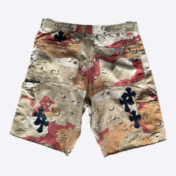 Chrome Hearts Camouflage Sex Records Cross Patch Carpenter Shorts - Picture 2 of 6